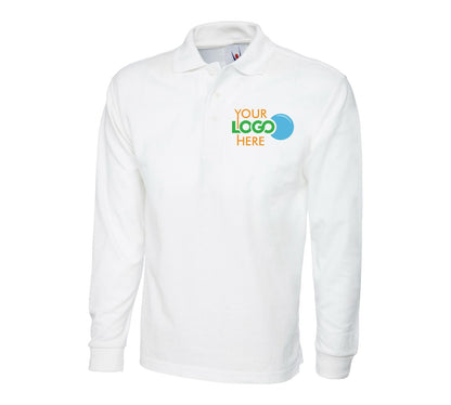 Personalised Custom Printed Long sleeve Polo shirt