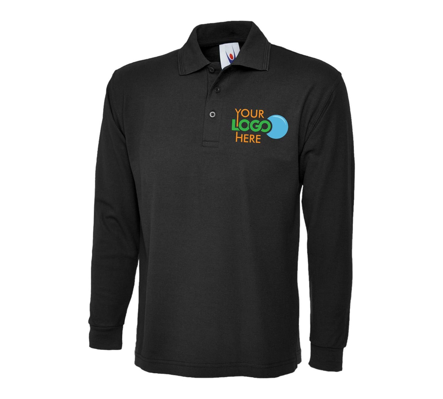 Personalised Custom Printed Long sleeve Polo shirt