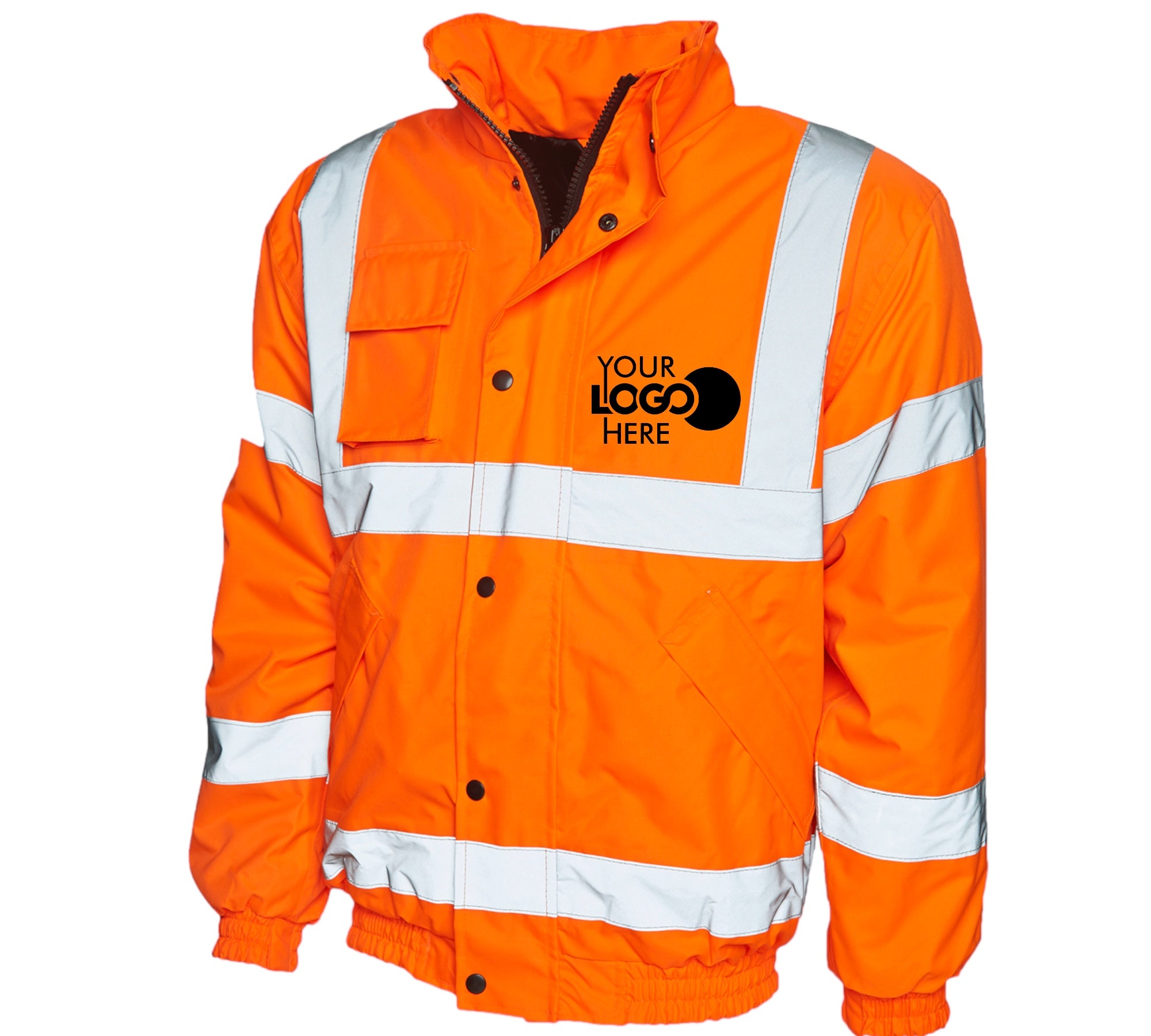 UC804 High Visibility Bomber Jacket PERSONALISED CUSTOM PRINTED