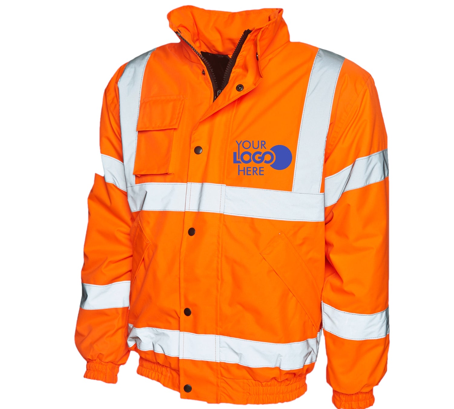 UC804 High Visibility Bomber Jacket PERSONALISED CUSTOM PRINTED