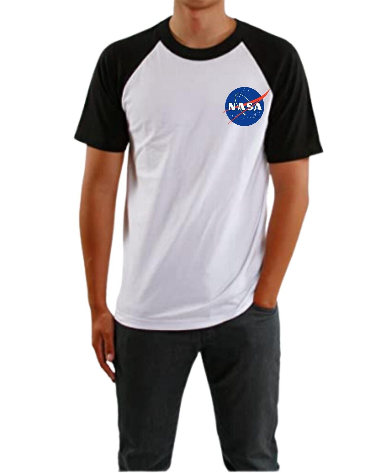 T Shirt NASA Baseball White