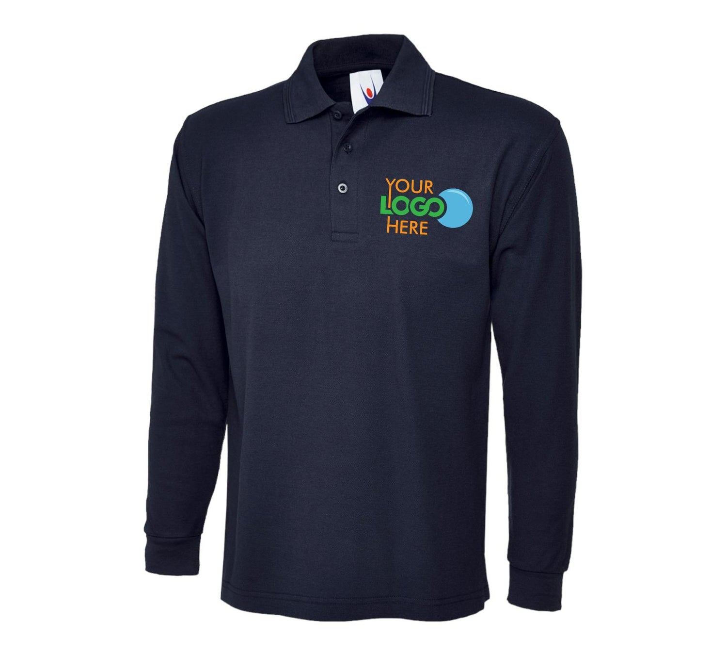 Personalised Custom Printed Long sleeve Polo shirt