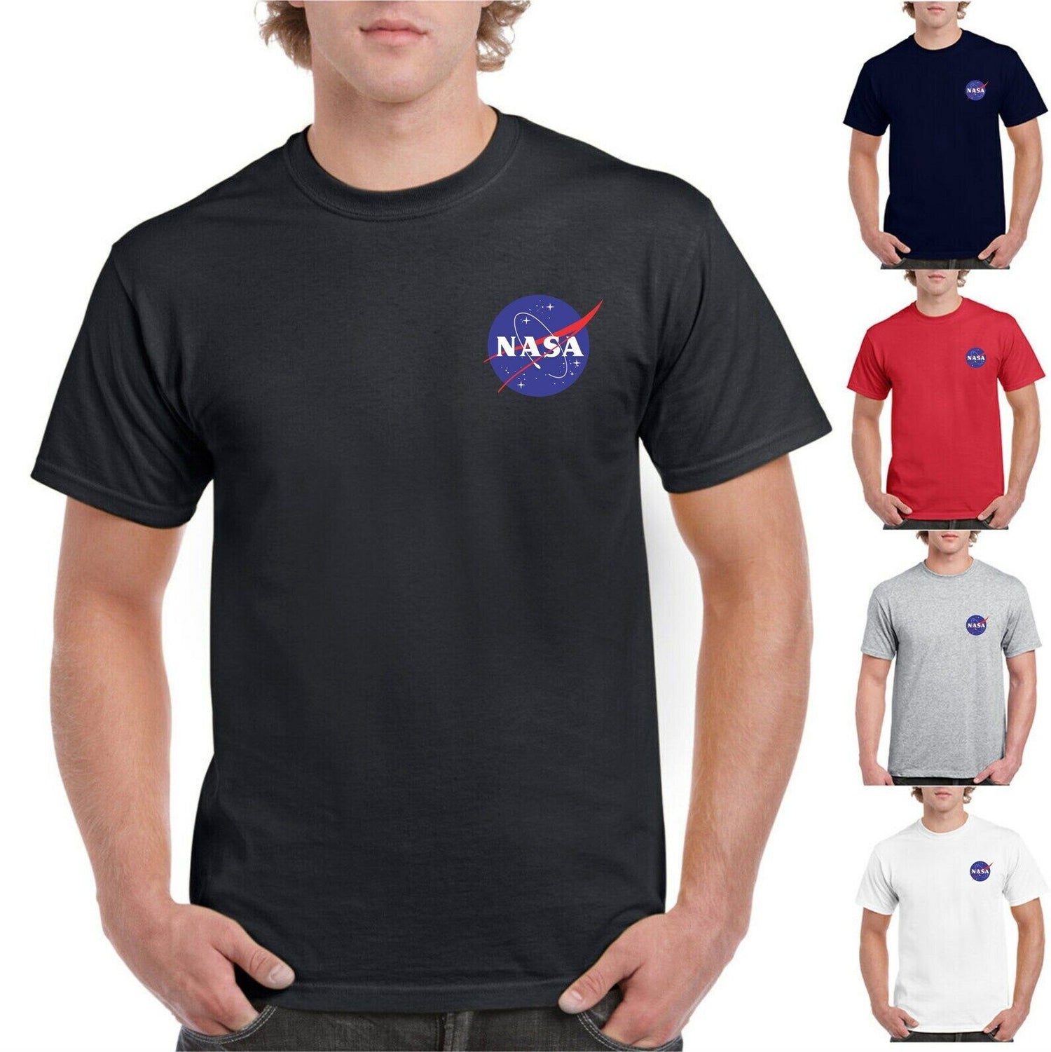 NASA T-SHIRT LEFT CHEST LOGO UNISEX